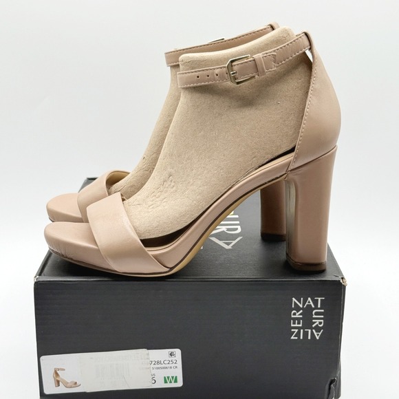Naturalizer Beige Ankle Strap Heels - Picture 1 of 10